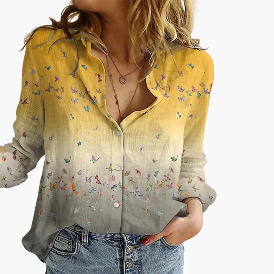 Gabriela - Women's Silk Blouse with Regular Fit
