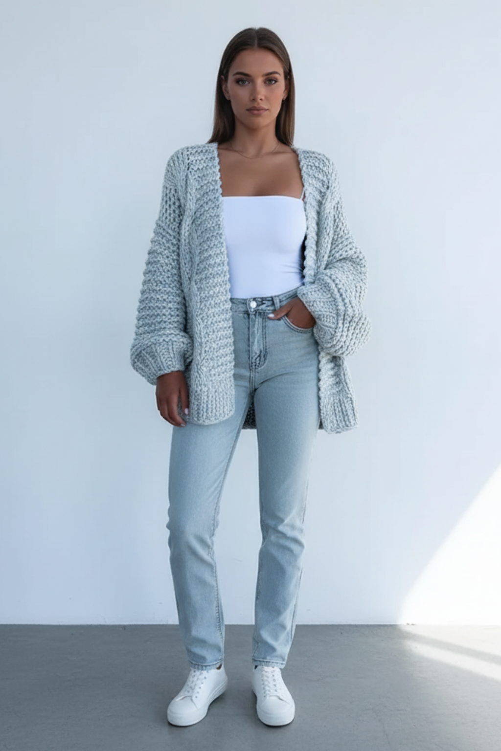 Women’s Chunky Knit Cardigan - photo 6