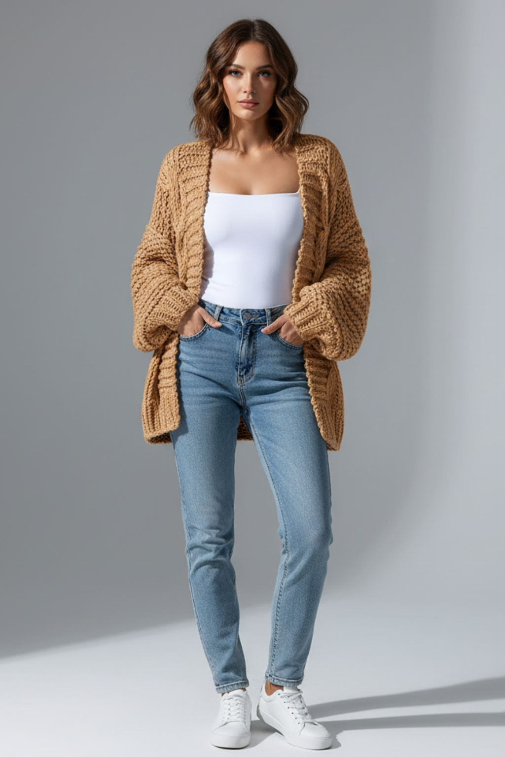 Women’s Chunky Knit Cardigan - photo 8