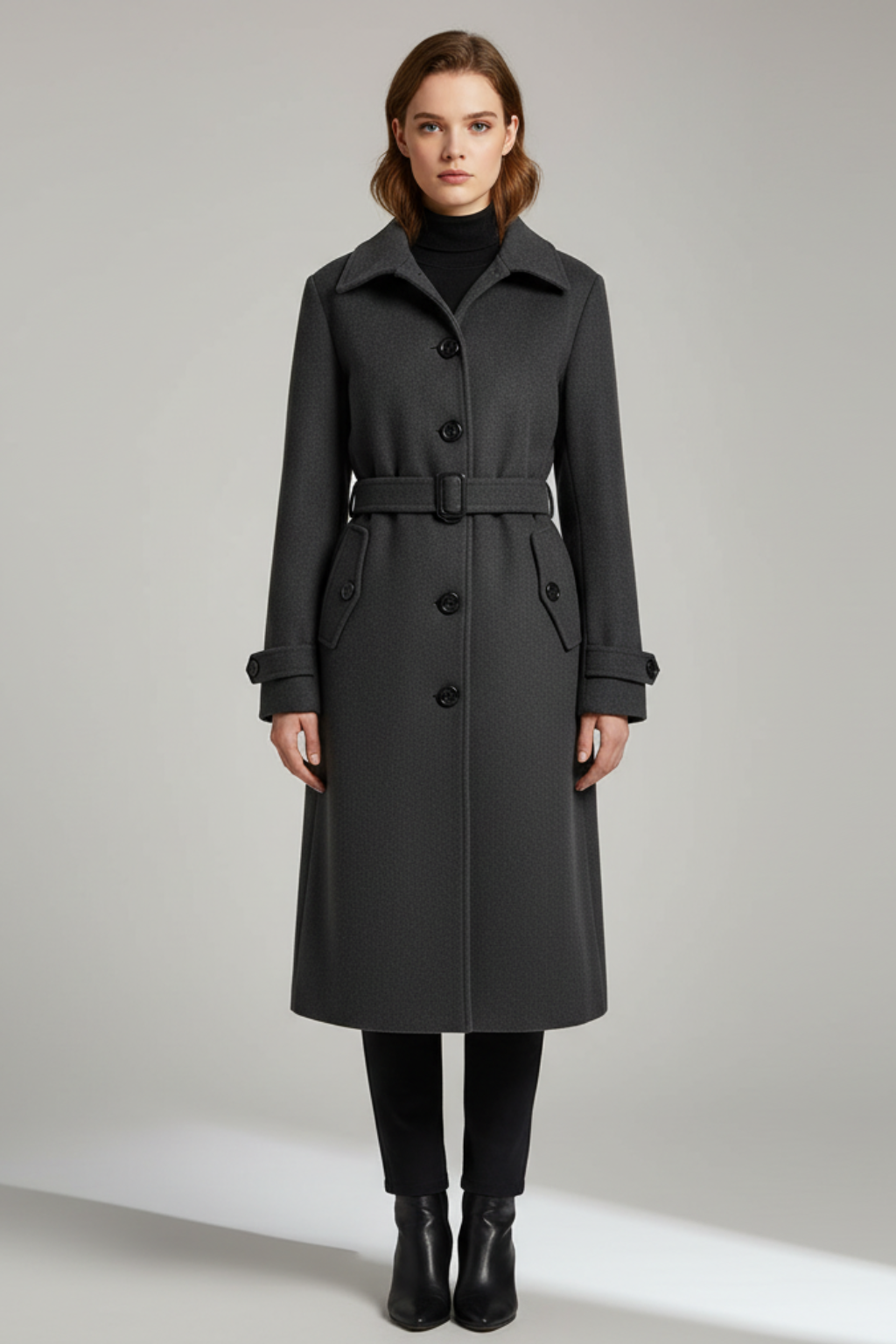 Women's Classic Belted Coat - photo 1