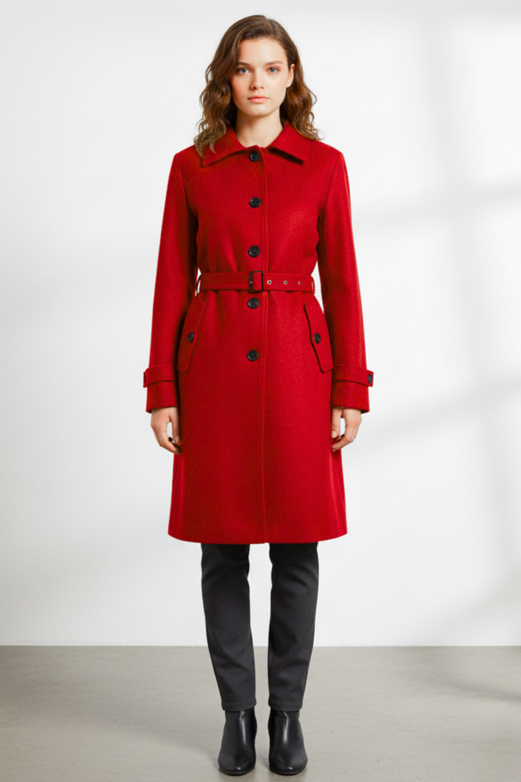 Women's Classic Belted Coat - photo 3