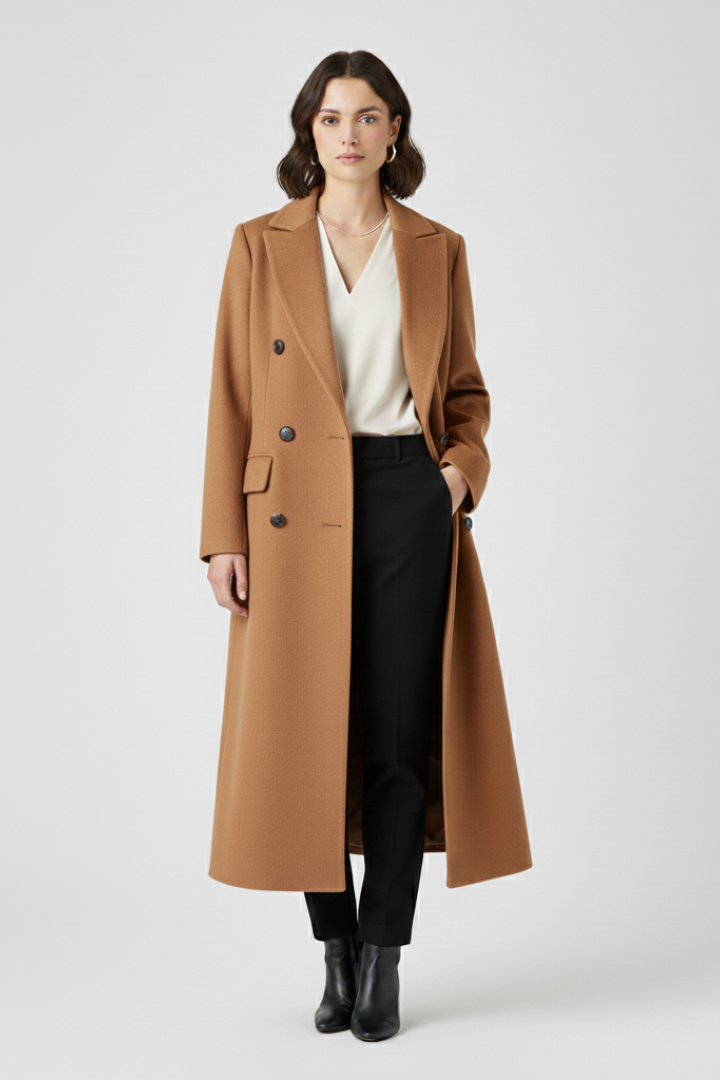 Cappotto da donna con revers e chiusura a bottoni