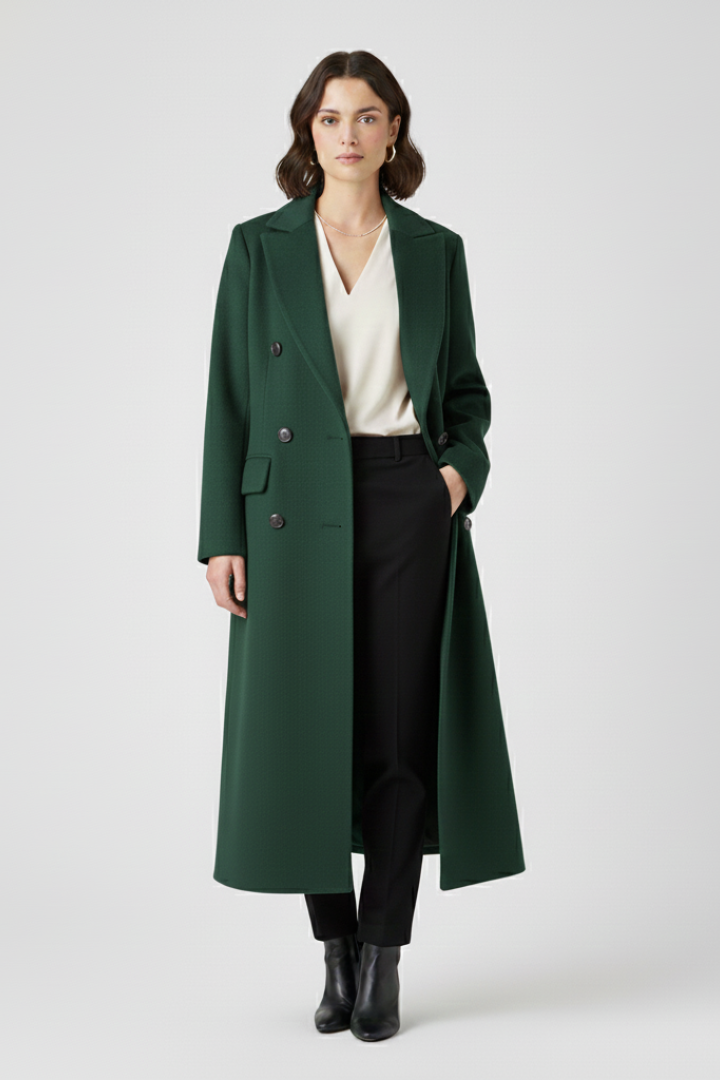 Cappotto da donna con revers e chiusura a bottoni