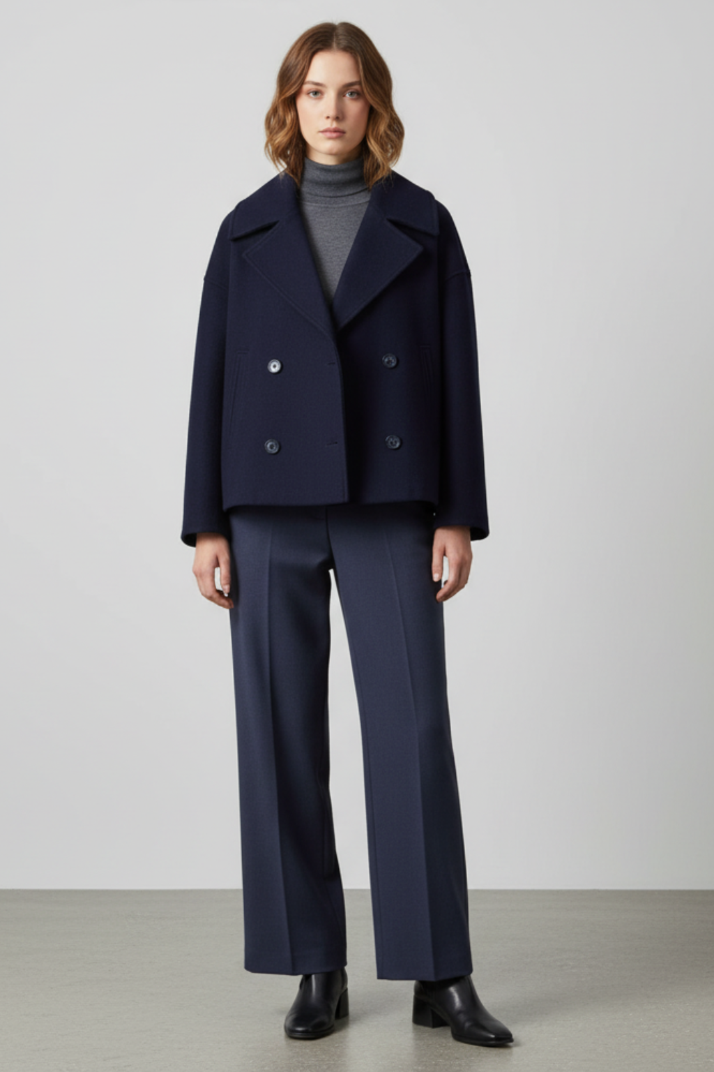 Women’s Double-Breasted Cropped Jacket - photo 10