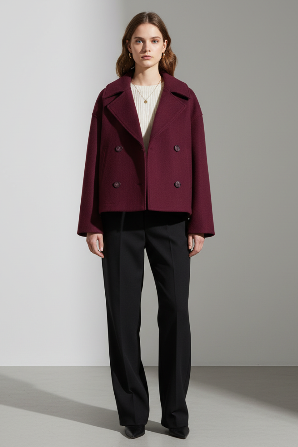 Women’s Double-Breasted Cropped Jacket - photo 11