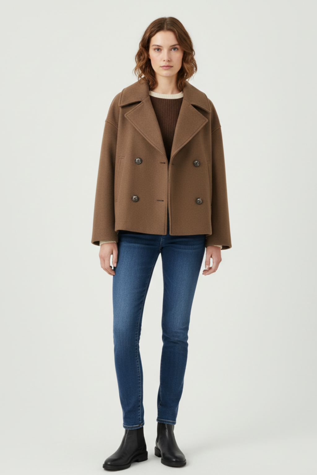 Women’s Double-Breasted Cropped Jacket - photo 12