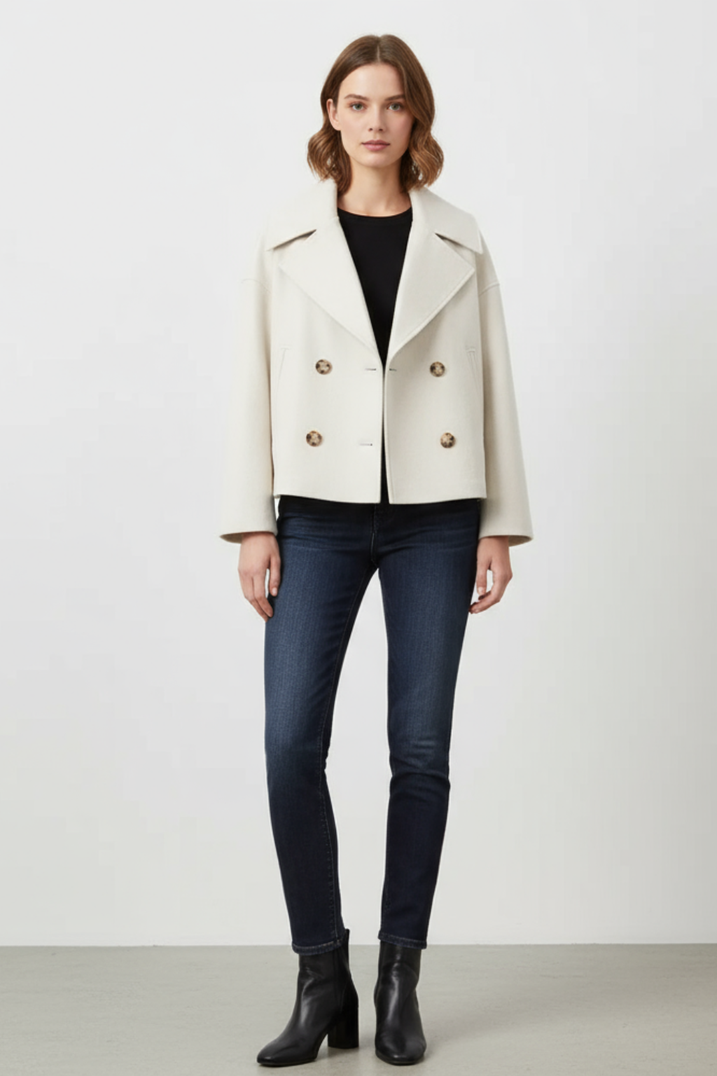 Women’s Double-Breasted Cropped Jacket - photo 7