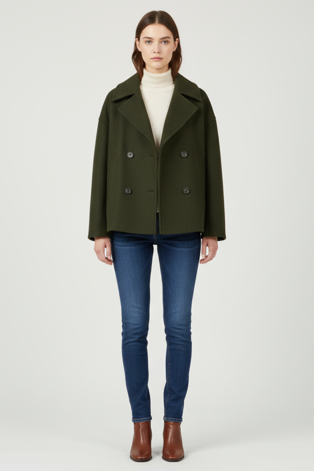 Women’s Double-Breasted Cropped Jacket - photo 9