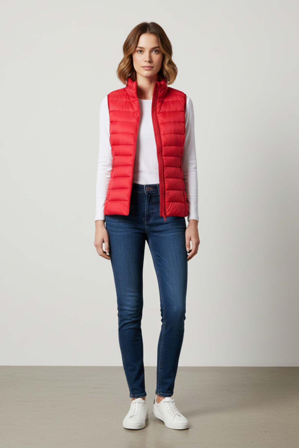 Gilet in piuma da donna leggero