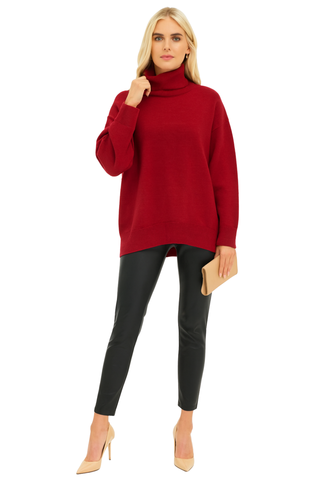 Women’s Loose Fit Turtleneck Sweater - photo 2
