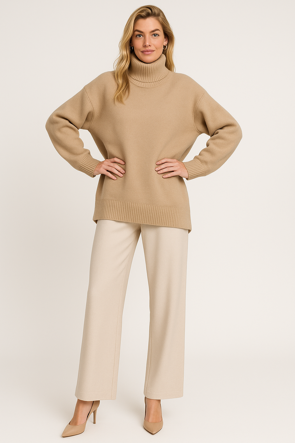 Women’s Loose Fit Turtleneck Sweater - photo 7