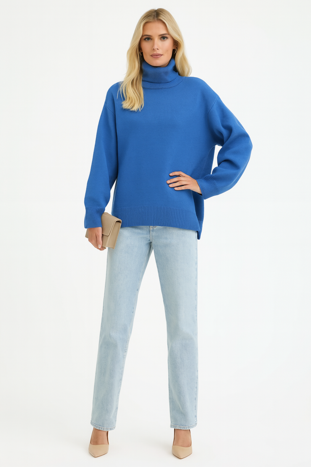 Women’s Loose Fit Turtleneck Sweater - photo 8