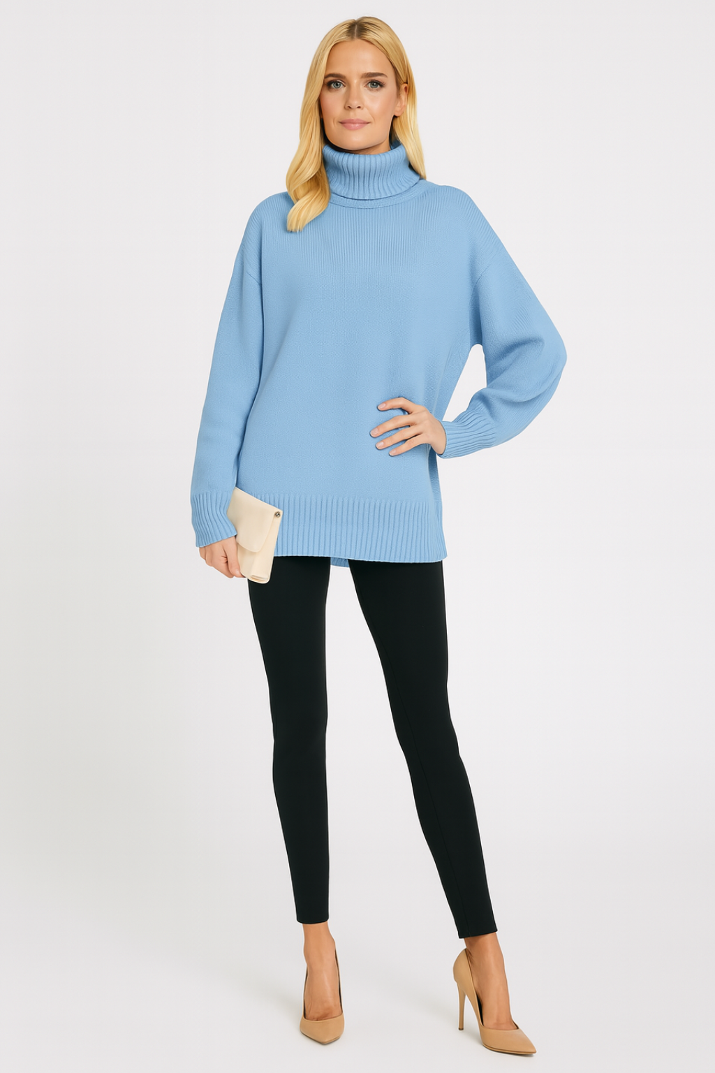 Women’s Loose Fit Turtleneck Sweater - photo 9