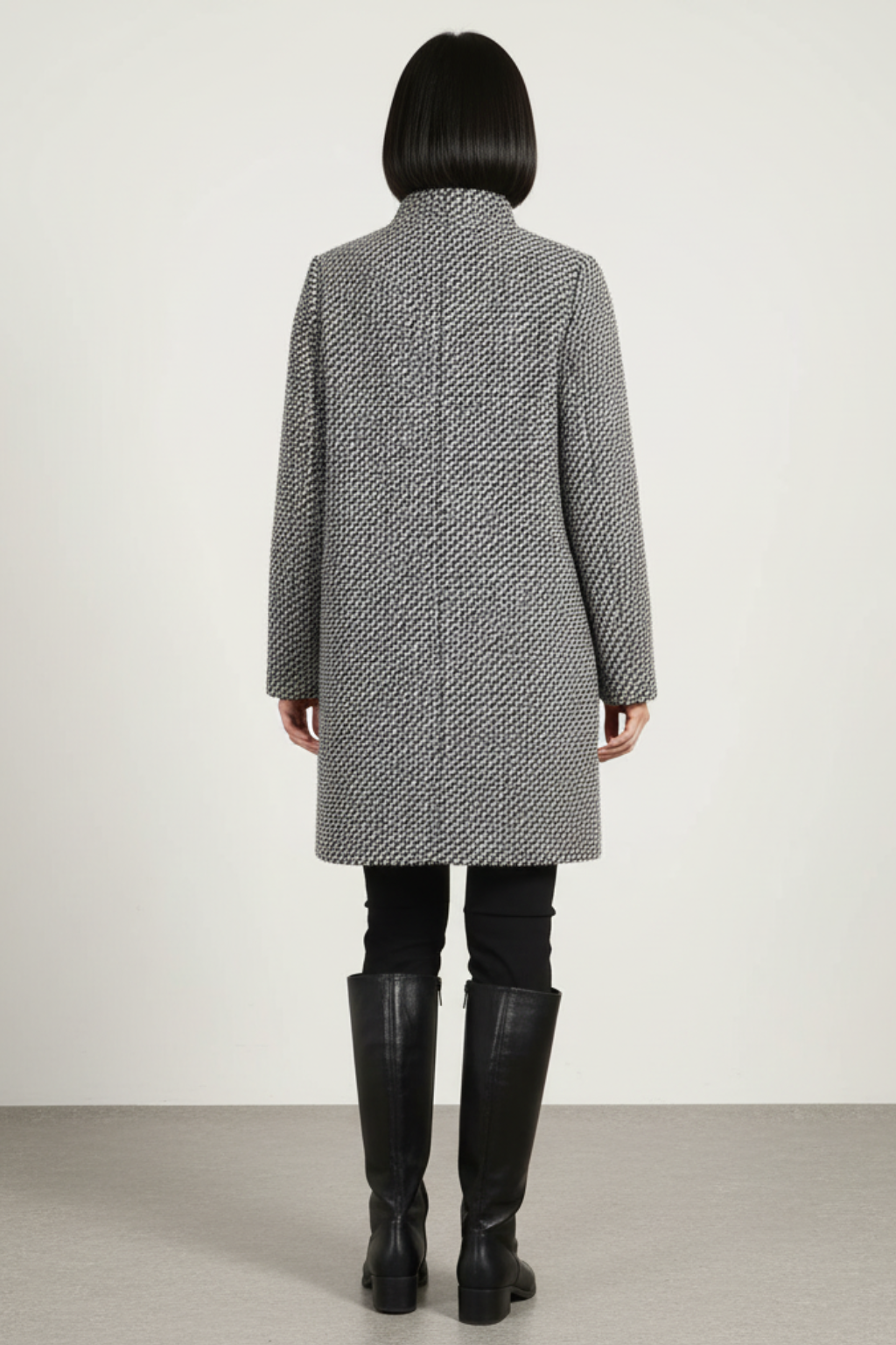 Women’s Winter Wool Blend Coat Single Breasted Smart Long Overcoat - photo 3