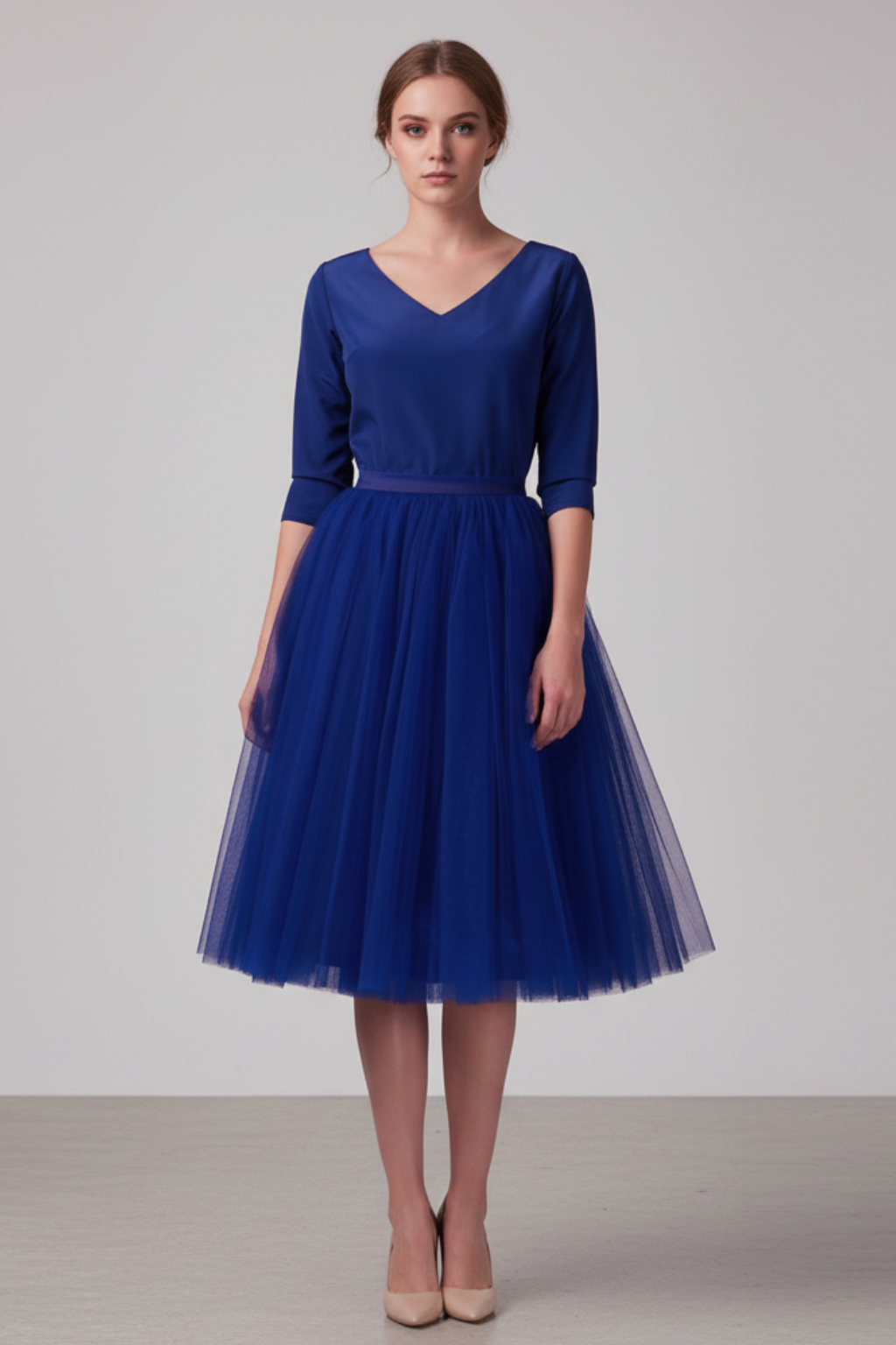 Gonna midi in tulle da donna classica