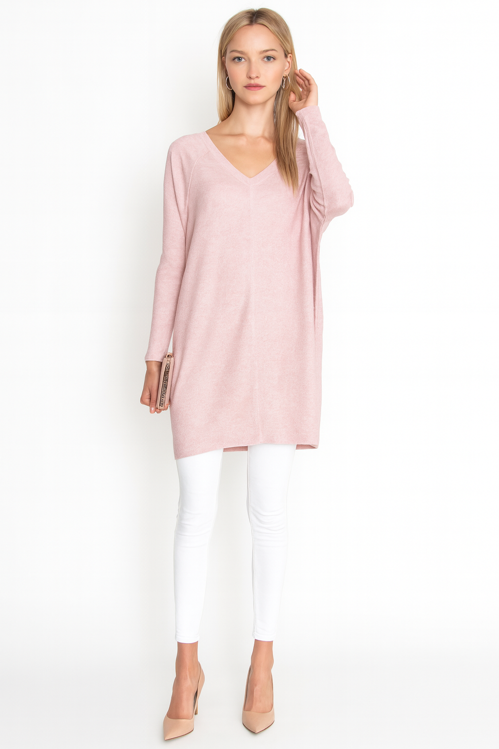 Women’s Oversized V-Neck Sweater - photo 2