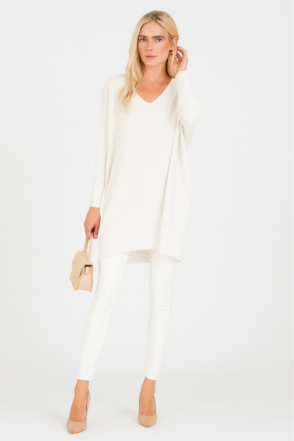 Women’s Oversized V-Neck Sweater - photo 1