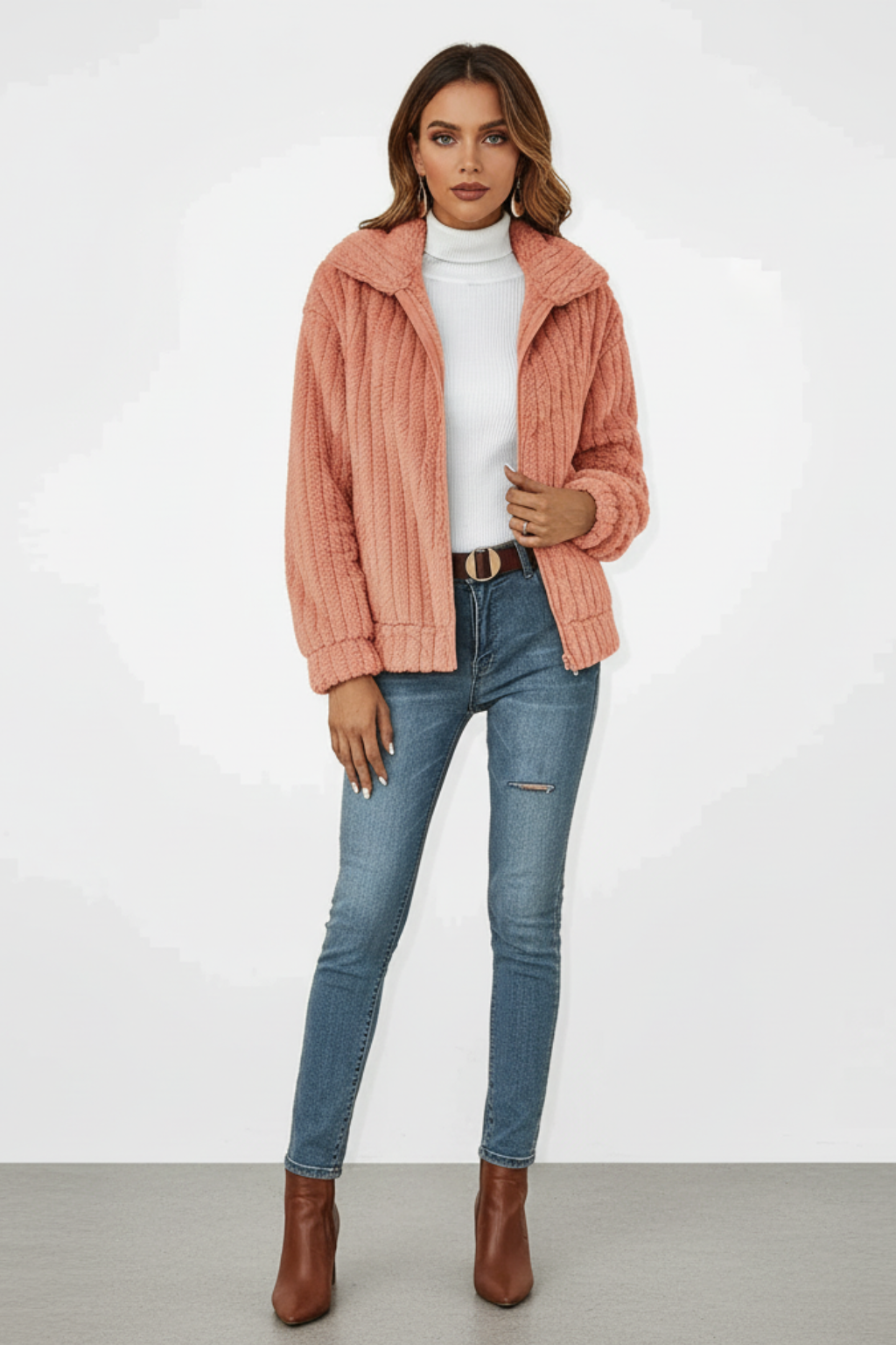 Women’s Plush Fleece Jacket for Everyday Comfort - photo 9