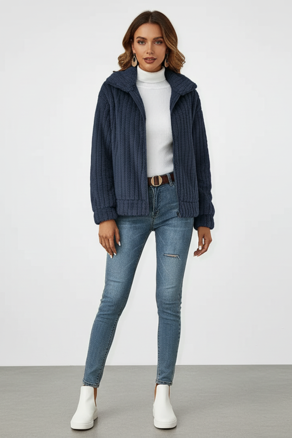 Women’s Plush Fleece Jacket for Everyday Comfort - photo 7