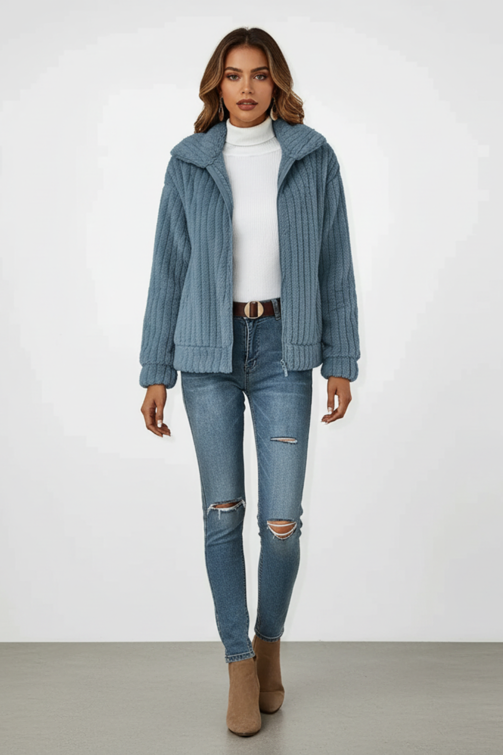 Women’s Plush Fleece Jacket for Everyday Comfort - photo 8