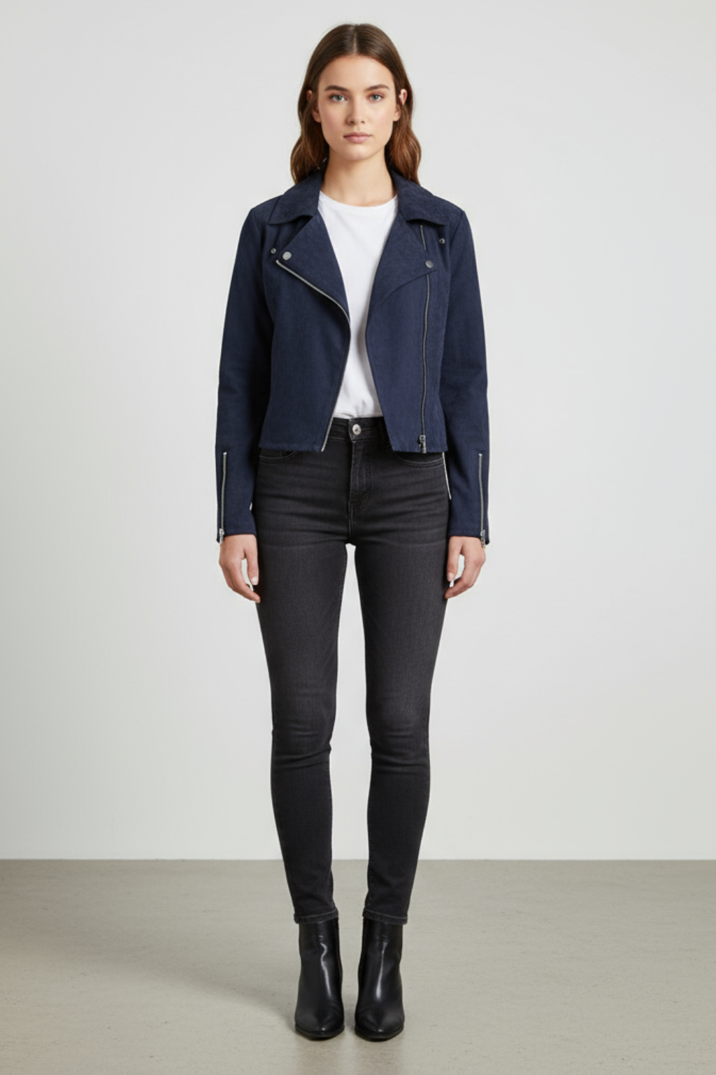 Women’s Stylish Soft Suede Biker Jacket - photo 5