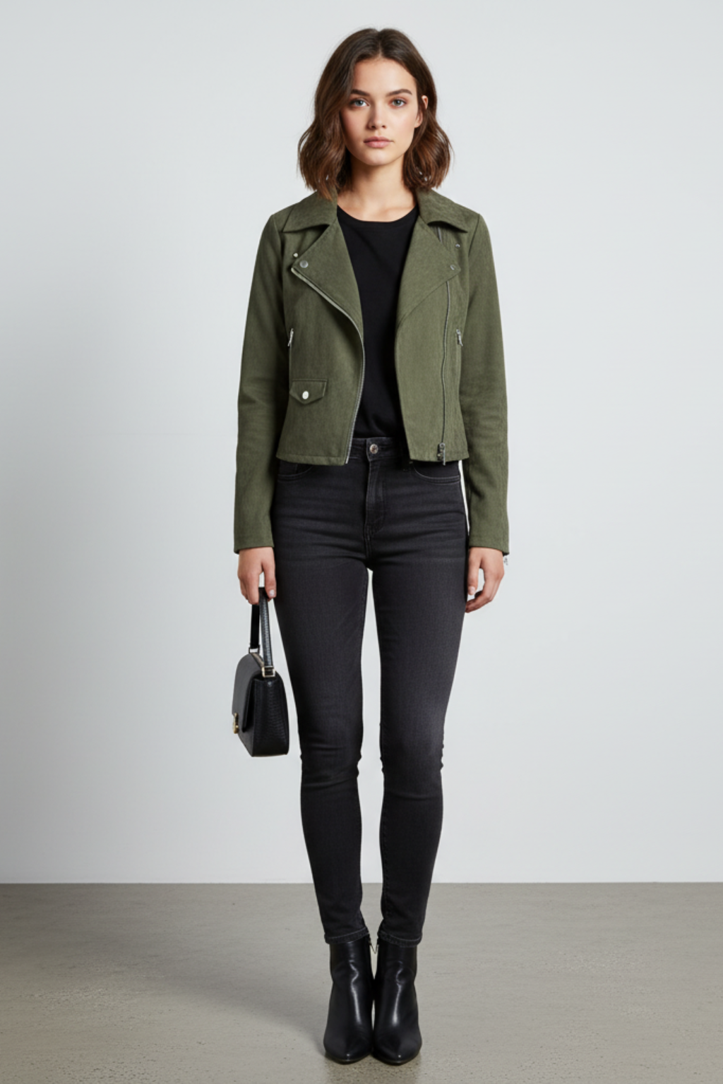 Women’s Stylish Soft Suede Biker Jacket - photo 6