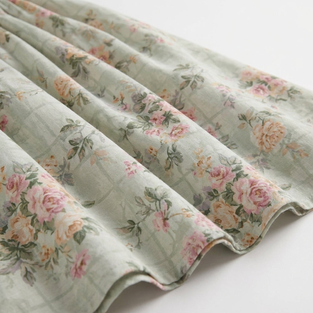 Women's Corset Midi Dress | Floral Print & Sweetheart Neckline