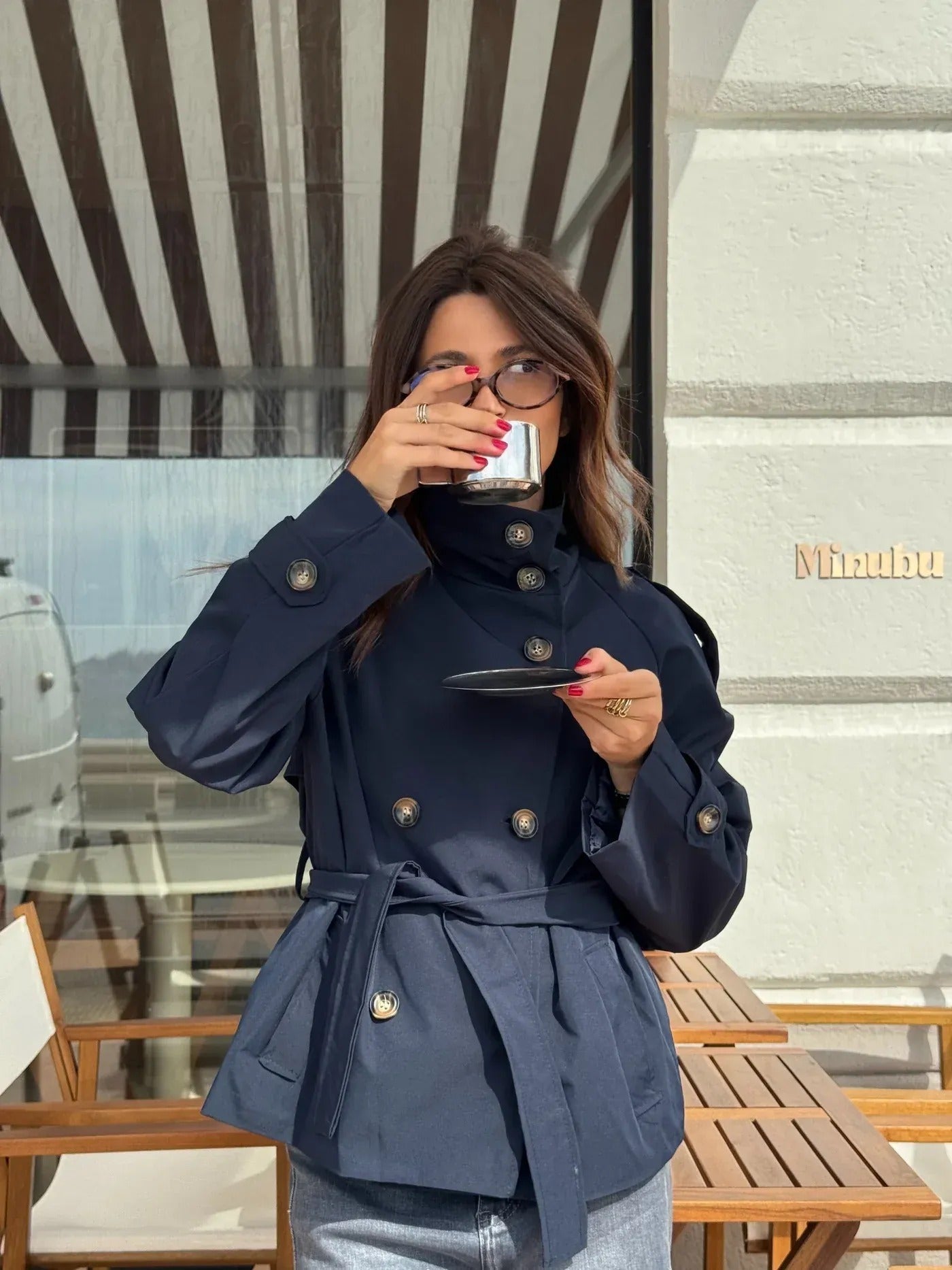 Women's Tailored Water Repellent Trench Coat - photo 9