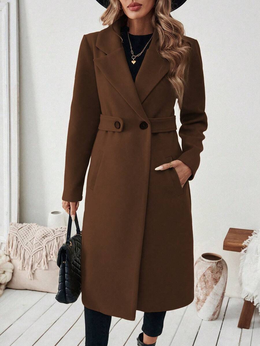Adelheid - Women's Coat with Lapel Collar
