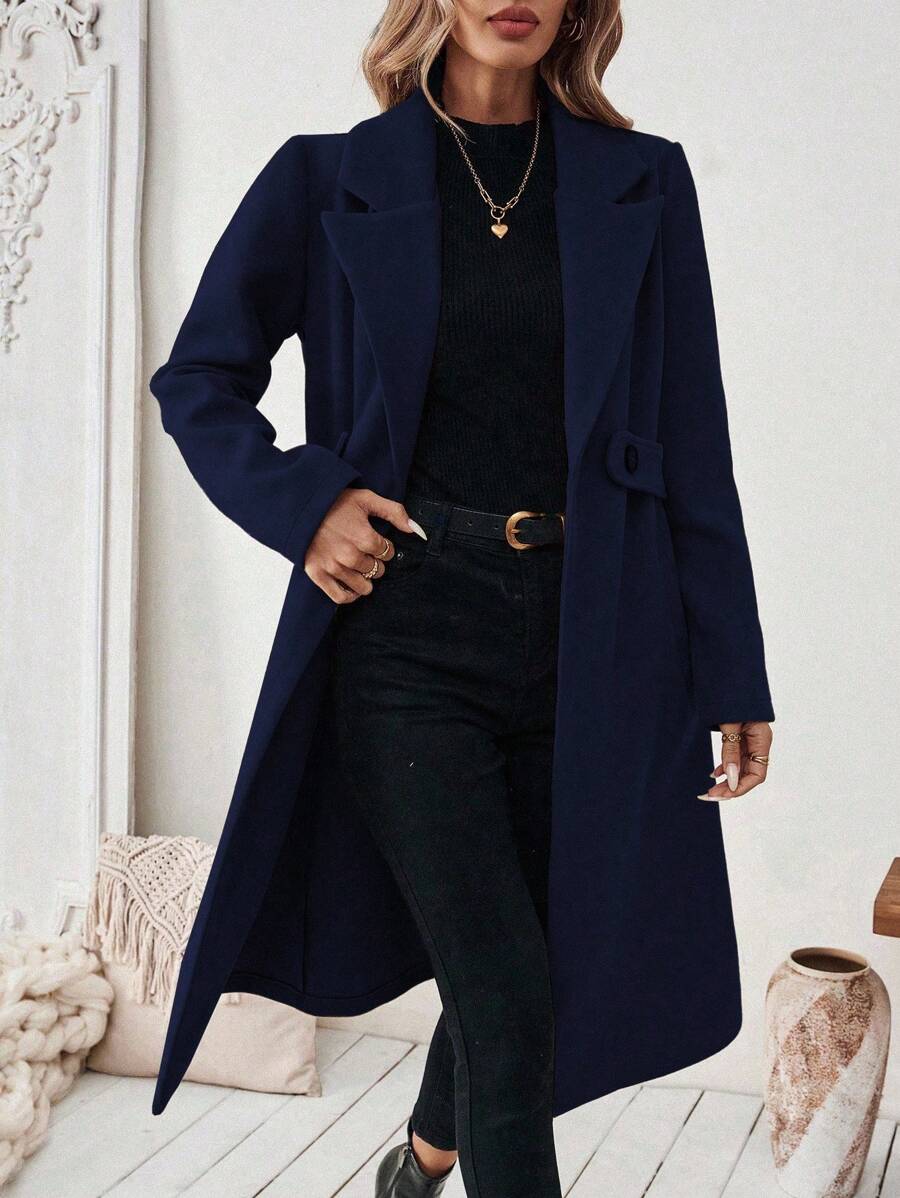 Adelheid - Women's Coat with Lapel Collar