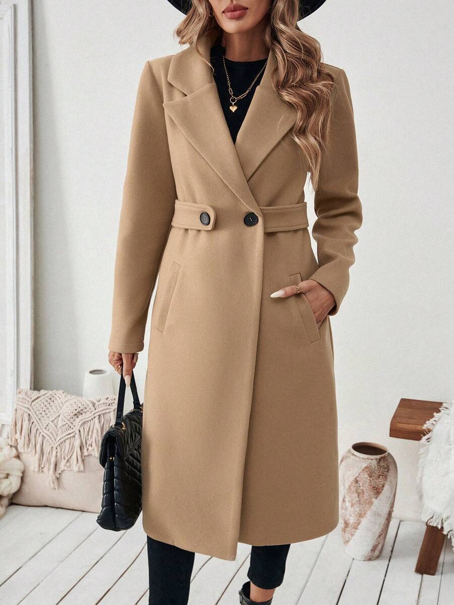 Adelheid - Women's Coat with Lapel Collar