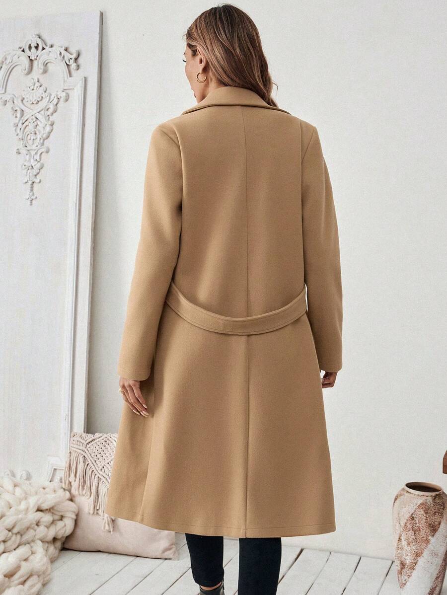 Adelheid - Women's Coat with Lapel Collar
