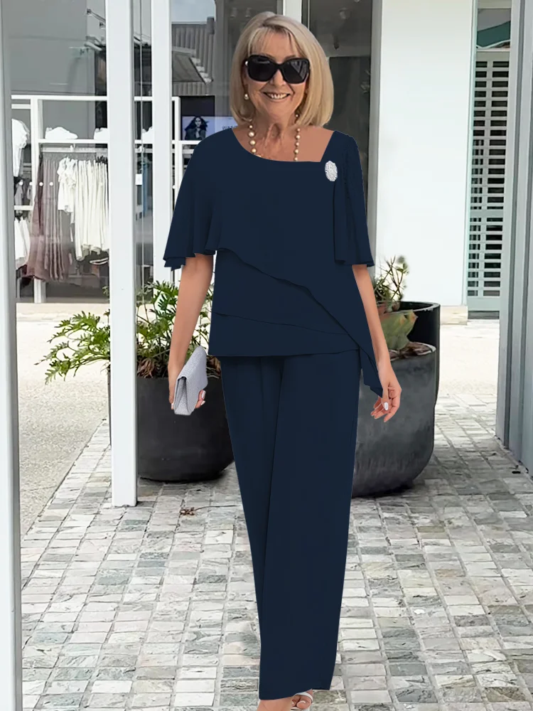 Set elegant formal pentru femei, format din două piese, pentru nunți și evenimente