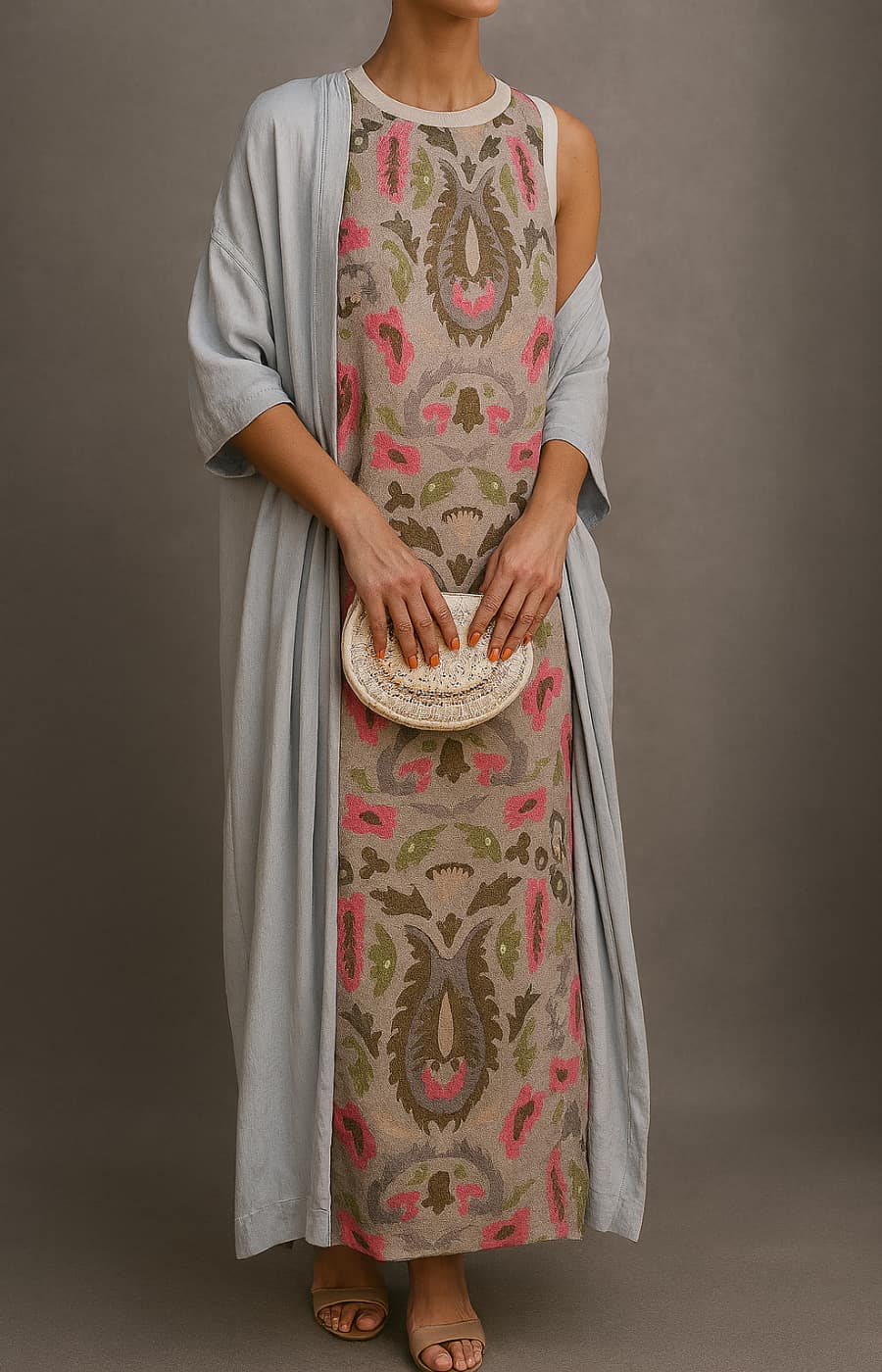 Ainsley - Women's Maxi Dress with Boho Print and Matching Gilet - photo 3