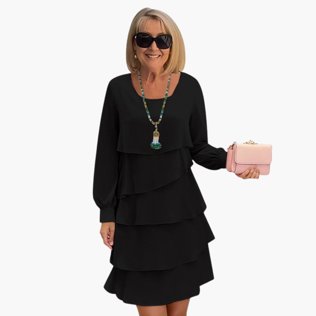 Alberta - Women's Layered Long Sleeve Dress - photo 2