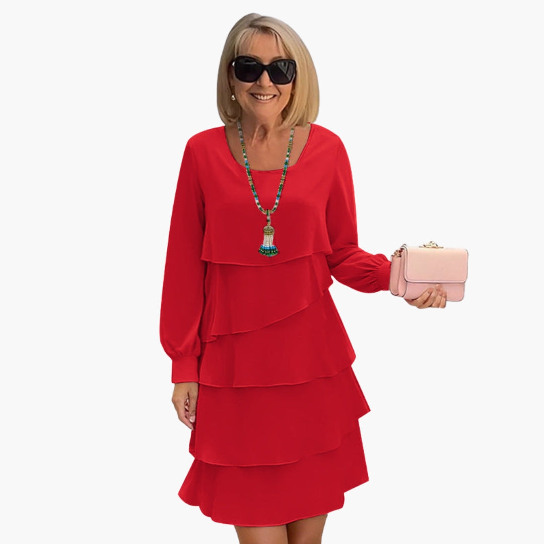 Alberta - Women's Layered Long Sleeve Dress - photo 3