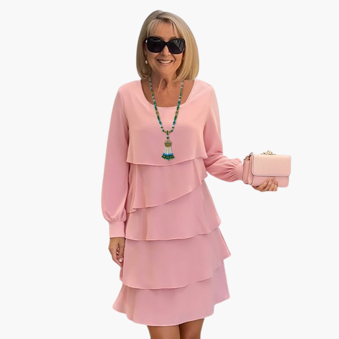 Alberta - Women's Layered Long Sleeve Dress - photo 4