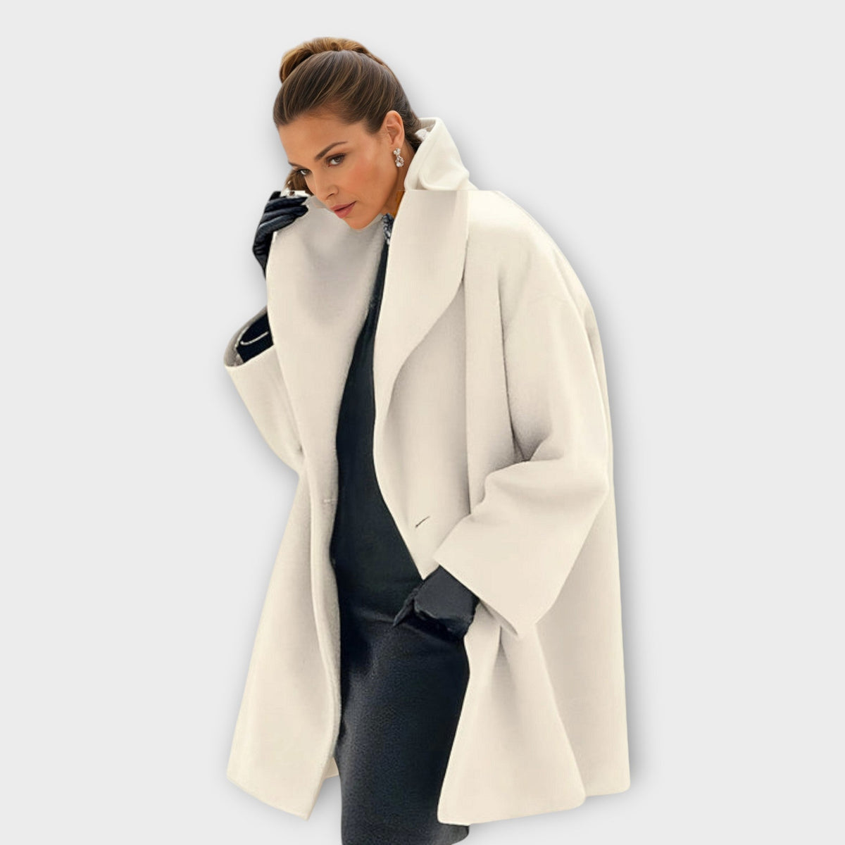Maria - Oversized Winter Coat with Wide Collar for Women - photo 6