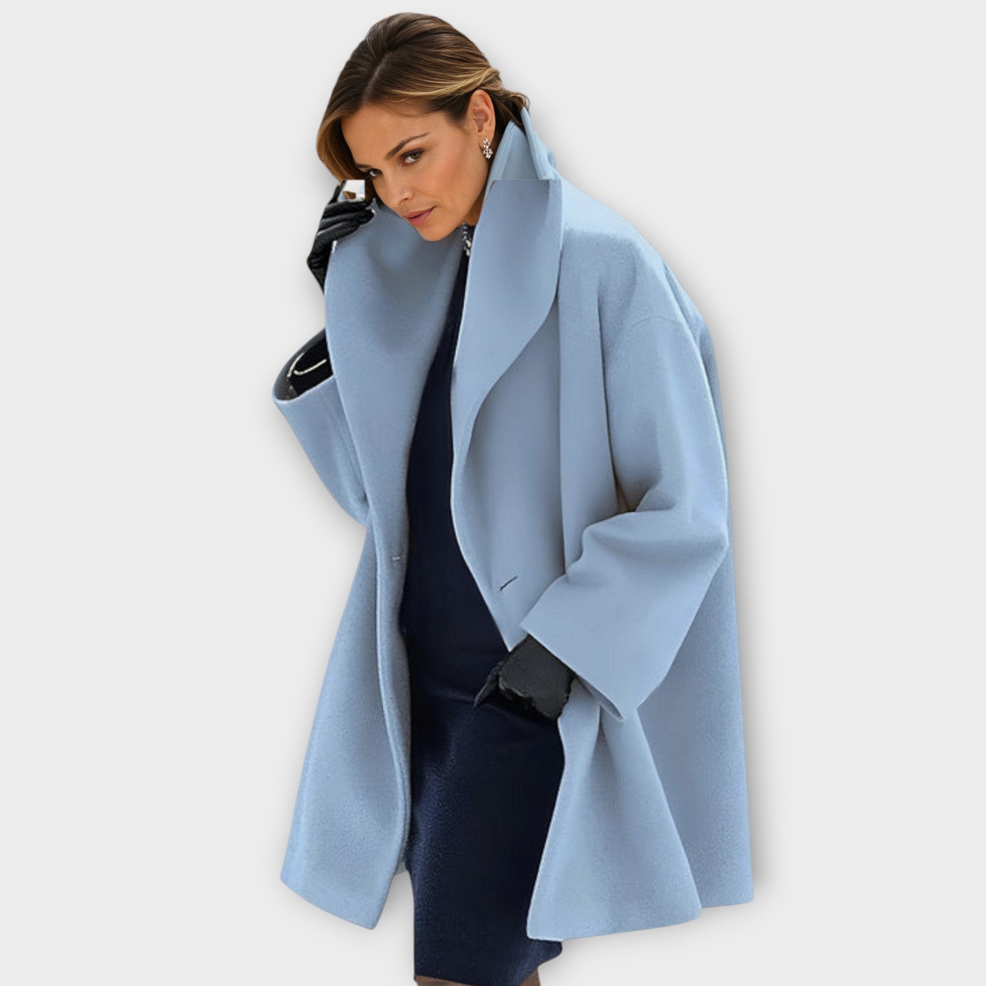 Maria - Cappotto invernale oversize con colletto ampio da donna