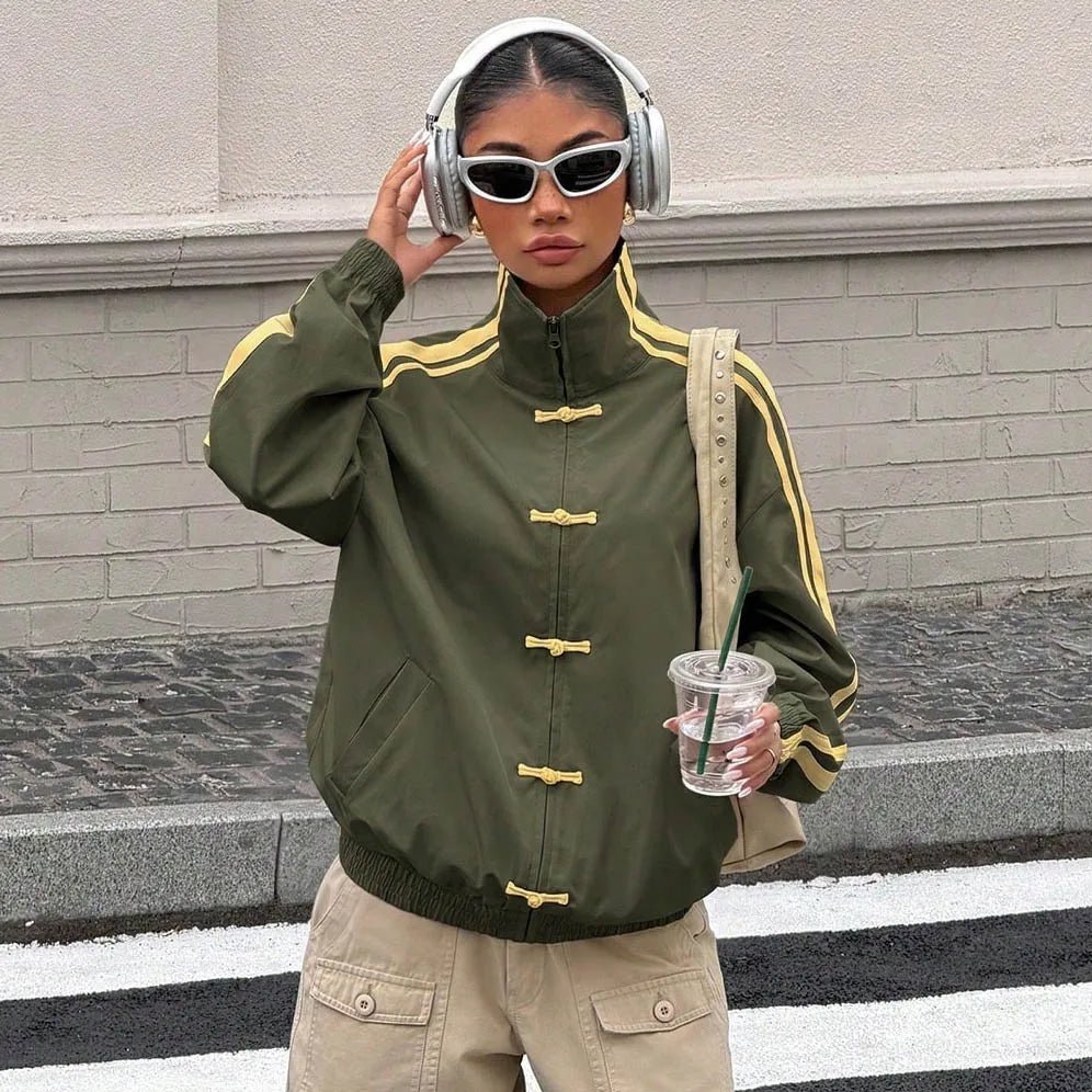 Alexis - Women's Relaxed Jacket with Stripe - photo 1
