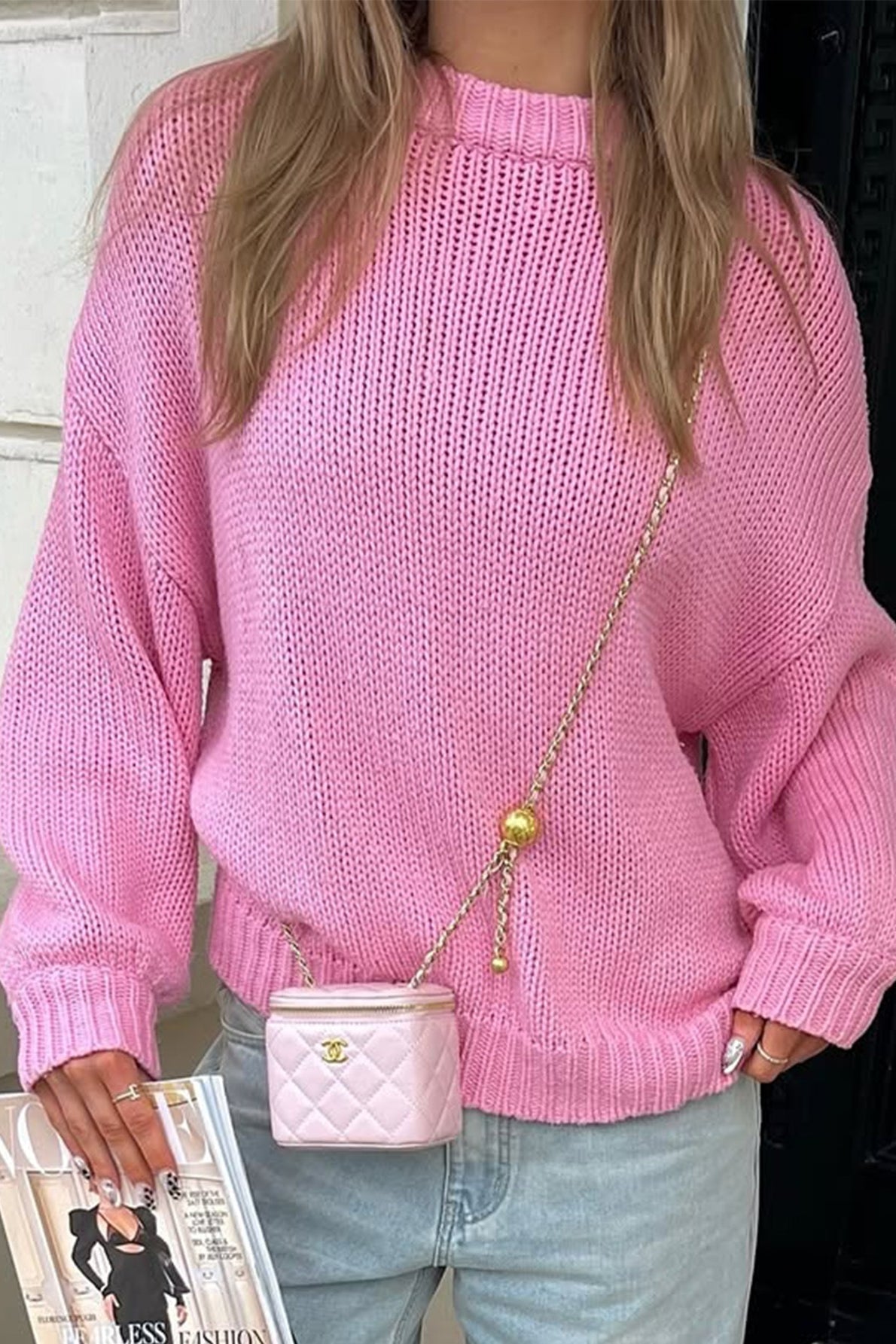 Allie - Women's Relaxed Jumper with Collar and Roll Neck - photo 9