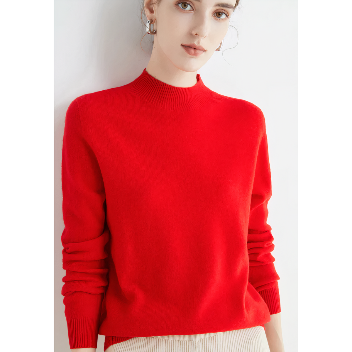 Armande - Women's Jumper with Roll Neck and Long Sleeves - photo 1