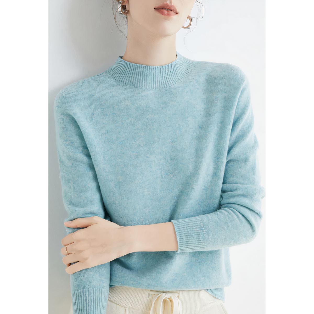 Armande - Women's Jumper with Roll Neck and Long Sleeves - photo 2