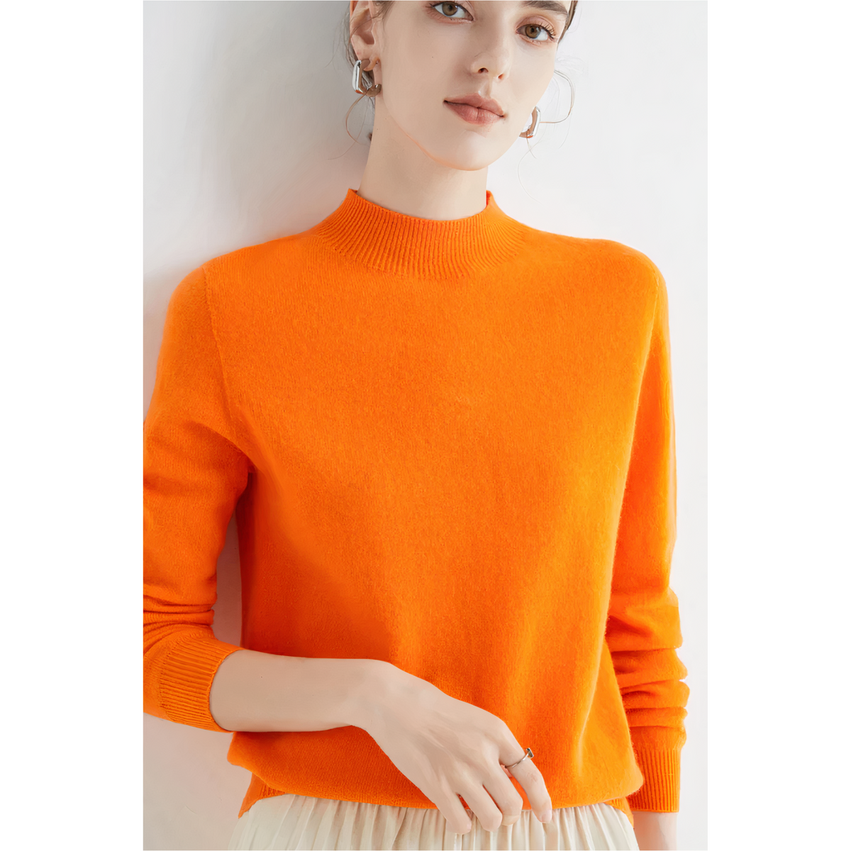 Armande - Women's Jumper with Roll Neck and Long Sleeves - photo 4