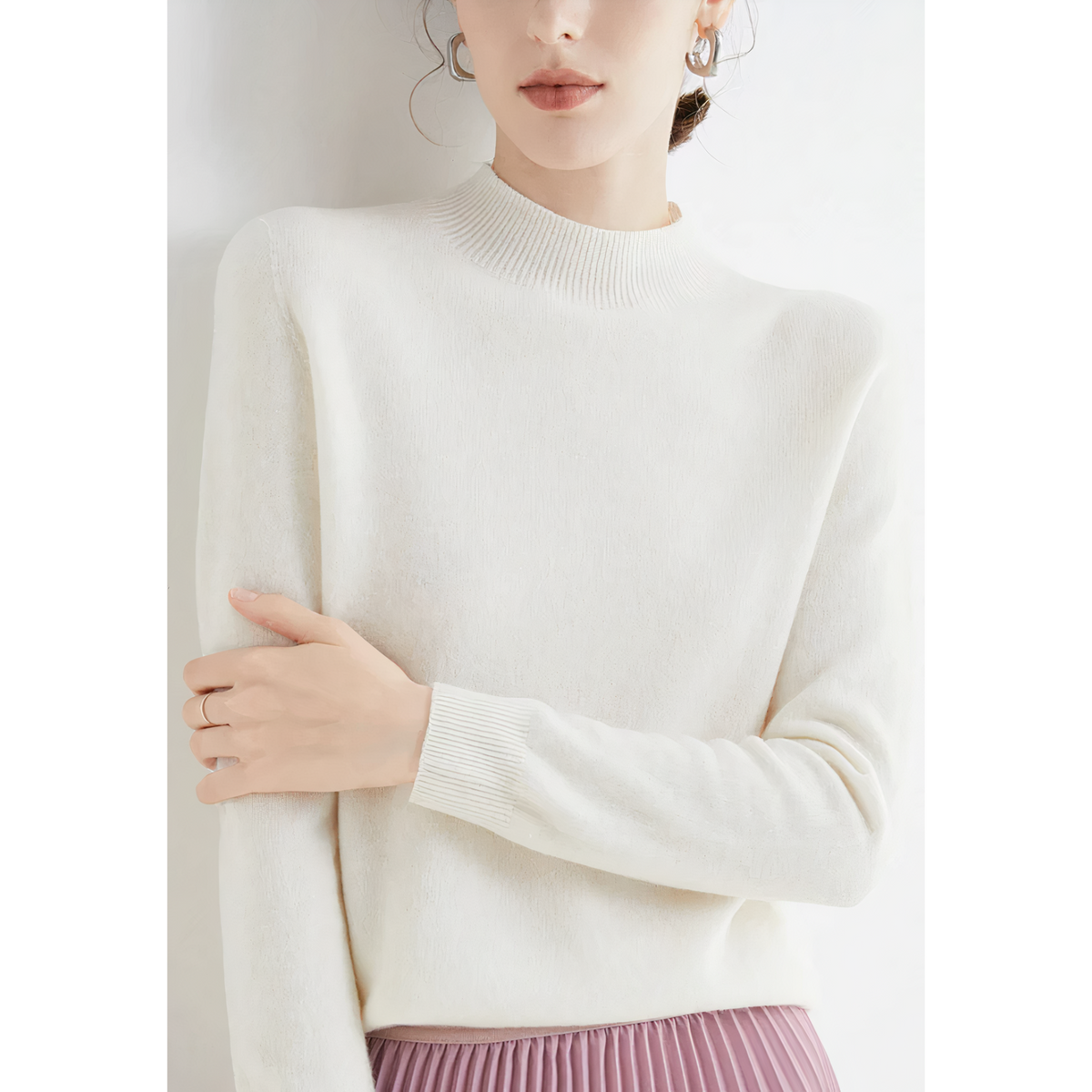 Armande - Women's Jumper with Roll Neck and Long Sleeves - photo 5