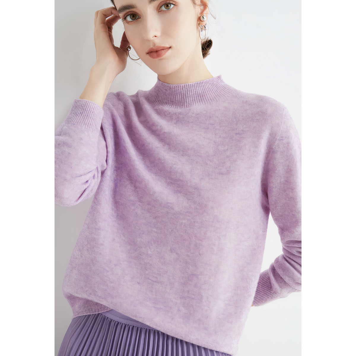 Armande - Women's Jumper with Roll Neck and Long Sleeves - photo 8