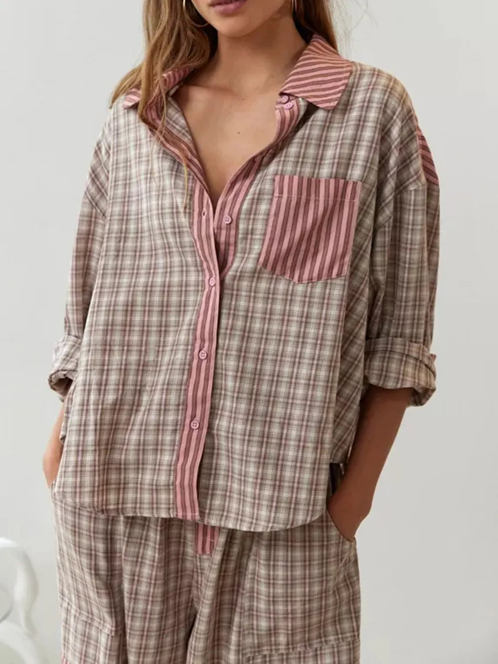 Allison - Women's Stretch Cotton Pyjama Set for Summer