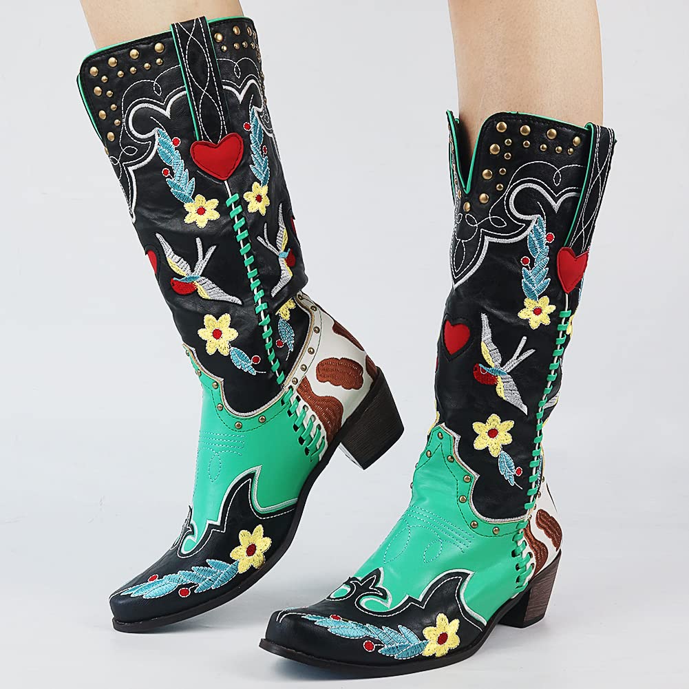 Astrid - Women's Western Style Cowboy Boots with Pointed Toe - photo 6