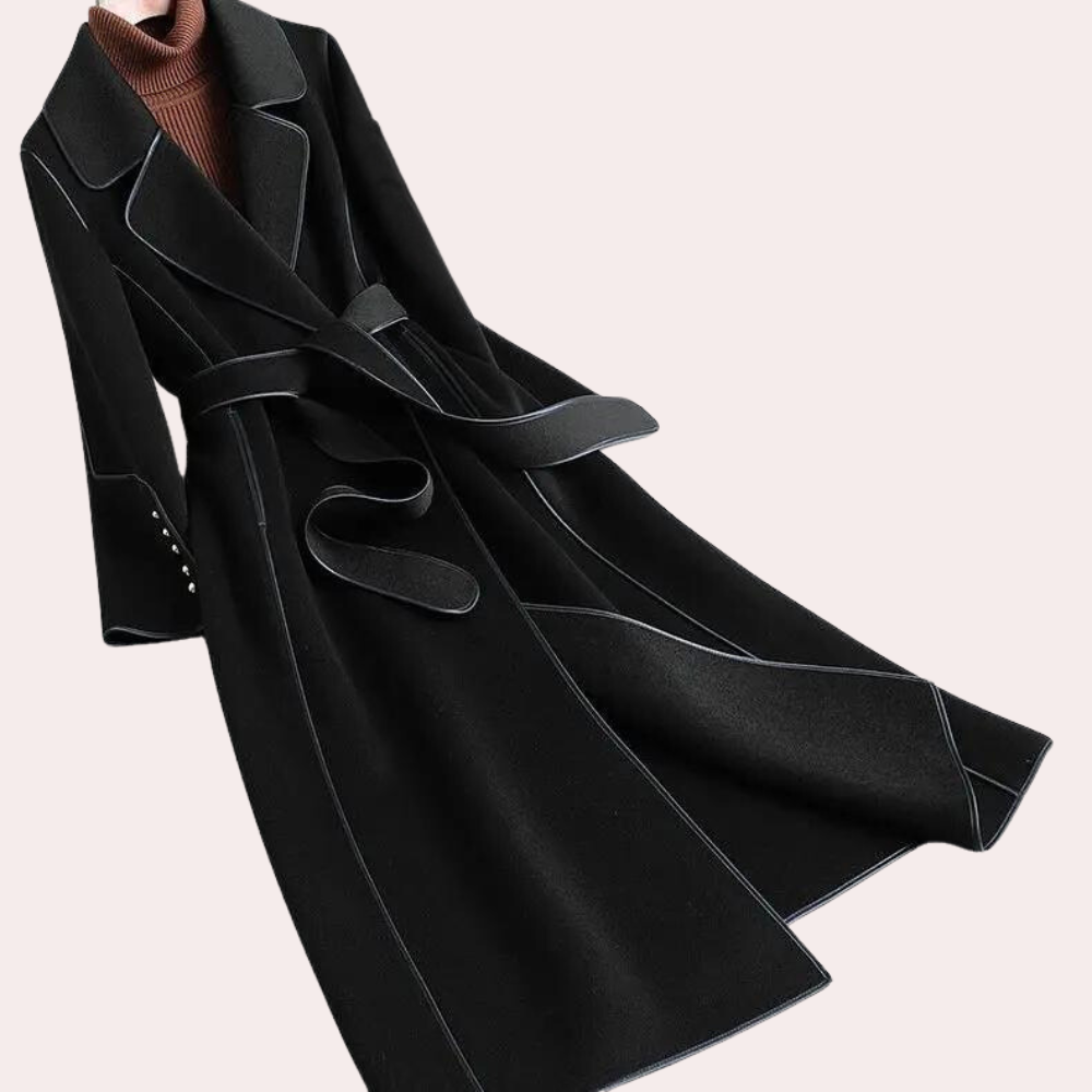 Aurore - Women's Oversized Coat with a Tie Belt - photo 1