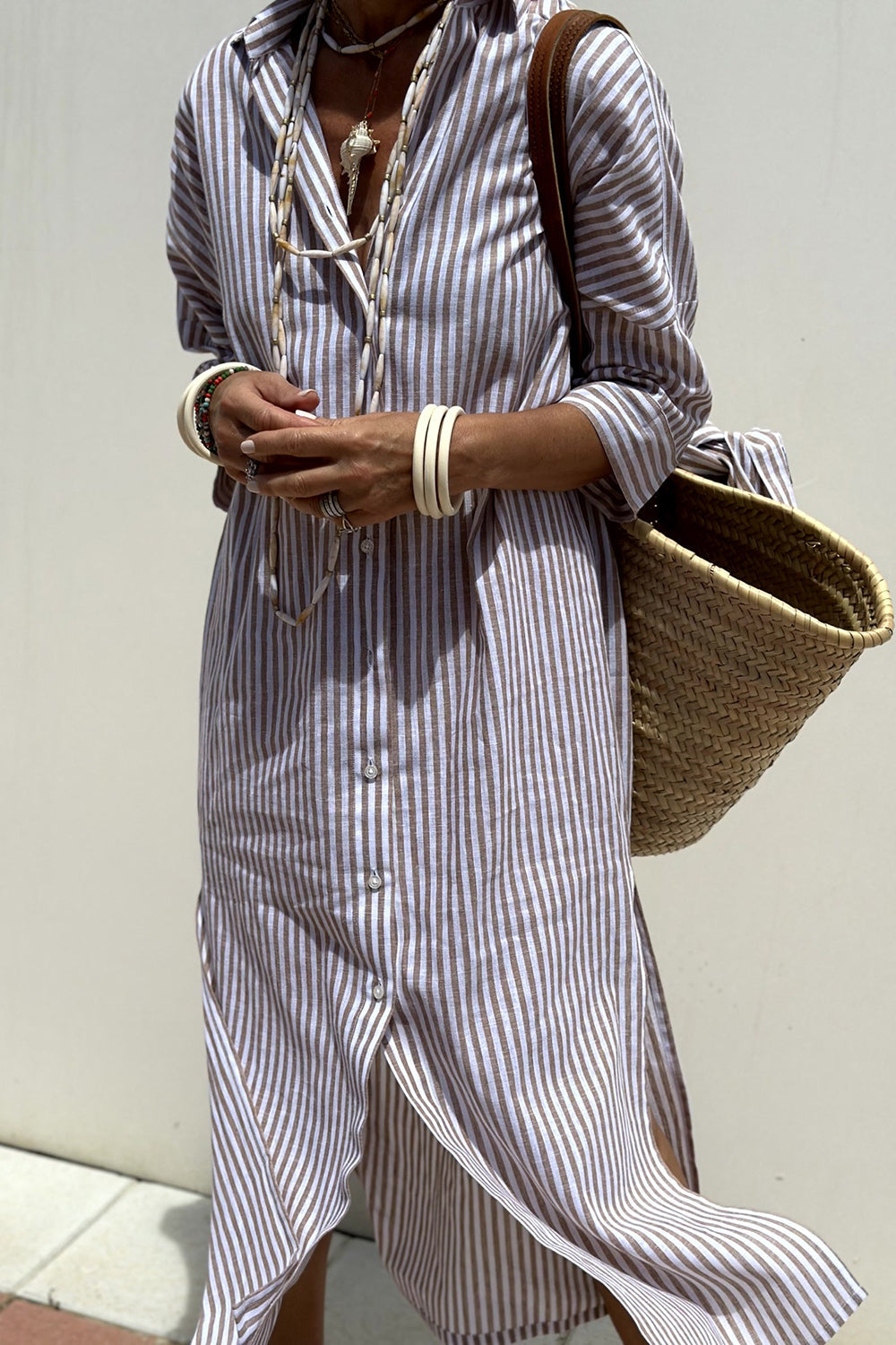 Stylish Striped Shirt Dress - Comfortable and Versatile - photo 3